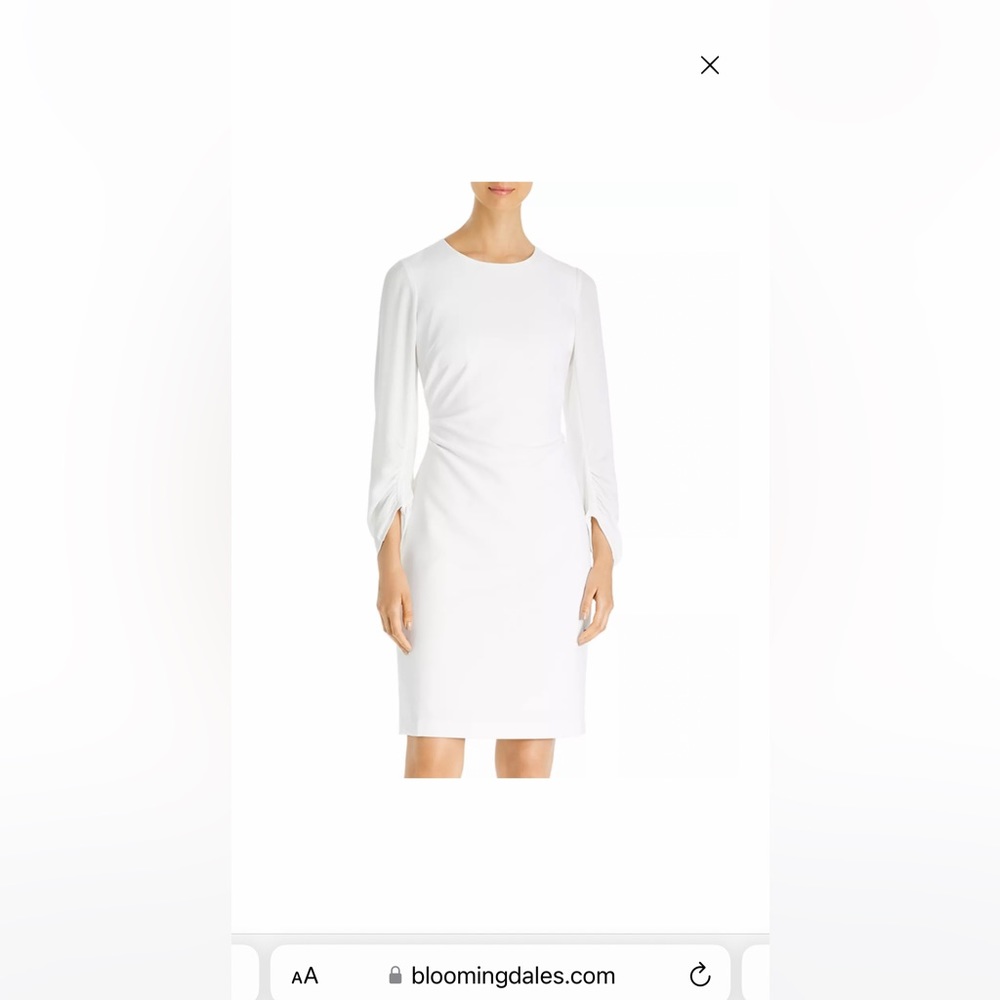 Kobi Halperin
Drew Ruched Silk-Sleeve Sheath Dress, never worn, size 12